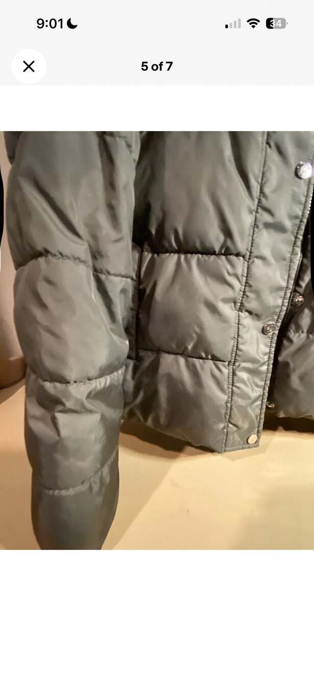 Sebby Collection Women's Quilted Puffer Jacket with Removable Hood - Picture 5 of 7